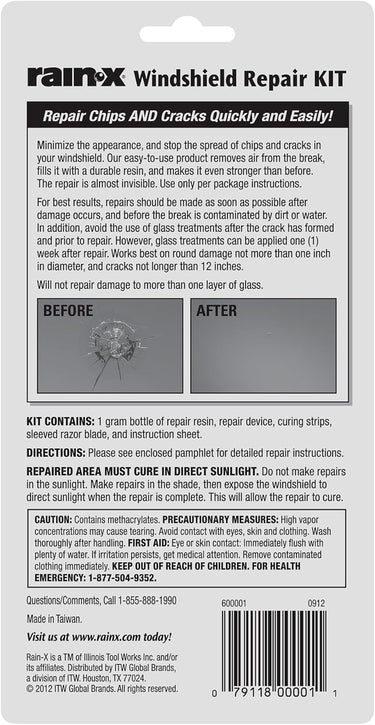 Rain-X 600001 Windshield Repair Kit - Quick and Easy